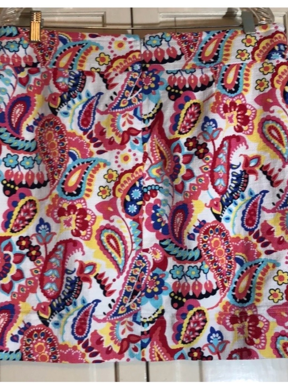 Talbots women boho Preppy feminine whimsical paisley skirt size 16